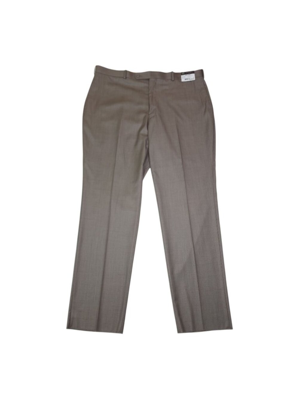 Caravelli Mens Tan Dress Pants 48R Not Hemmed Flat Front Designed In Italy